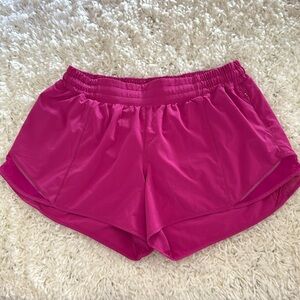 Dark Pink/Raspberry color Lululemon Hotty Hot shorts!